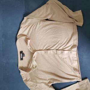 Tan long sleeve crop top. Worn few times. Size 2. Missguided. I'm open to offers